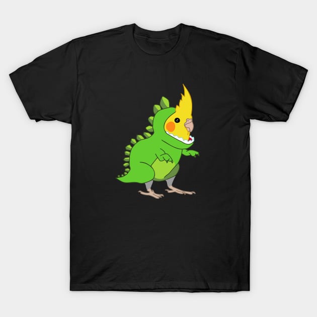 FUnny Cockatiel Dinosaur Doodle T-Shirt by FandomizedRose